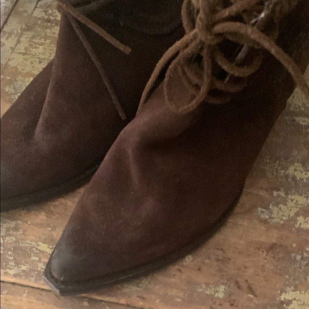Frye Brown Suede Ankle Boots - Picture 4 of 7